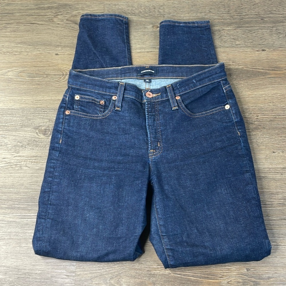 J. Crew Women’s Mid Rise 8” Toothpick Skinny Jeans, size 28L